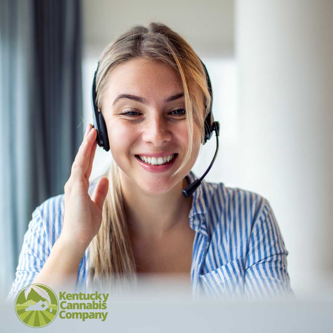 Woman with headset providing customer support for Batch CBD Oil.